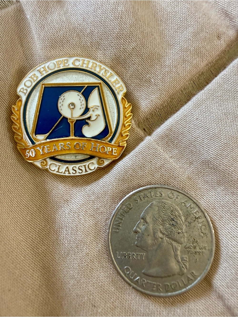 Bob Hope Chrysler Classic 50 Years of Hope Enamel Lapel Pin
